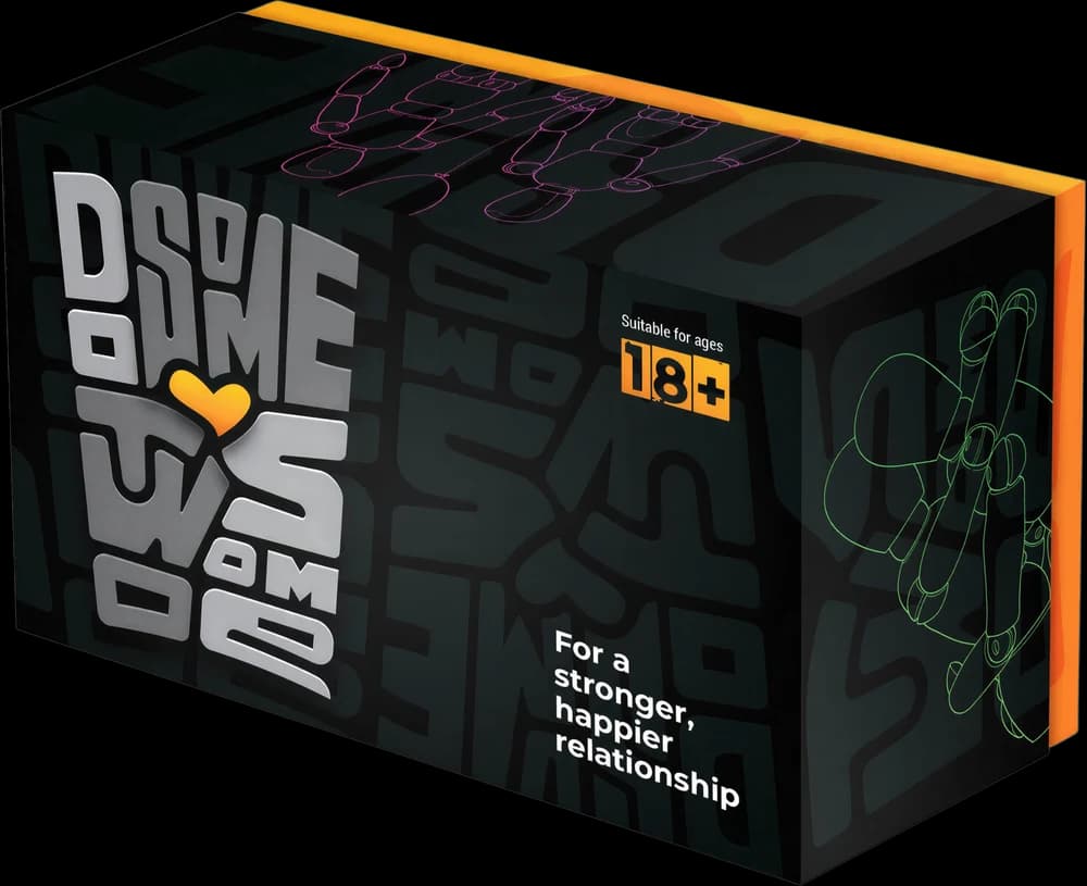 Do Some Twosome box — charcoal black with a silver lockup and orange heart