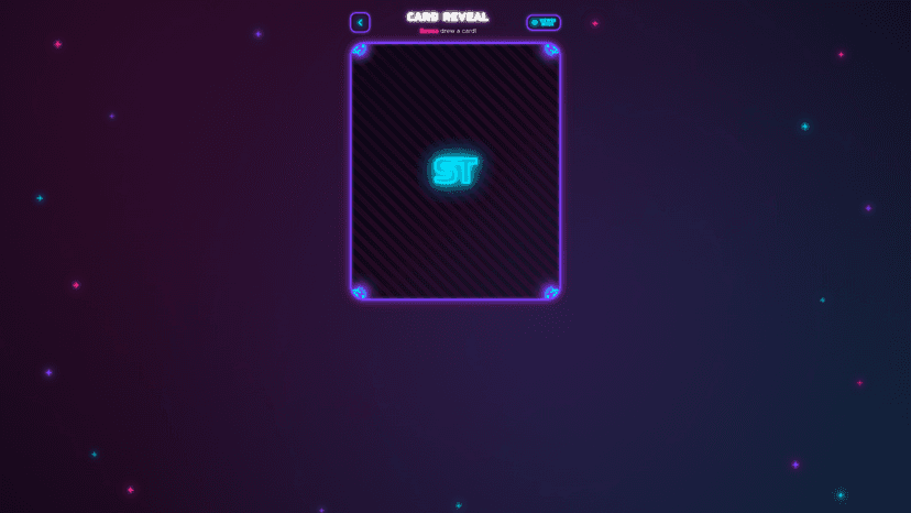Sotally Tober web app: a card reveal